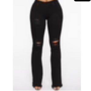 Black flared Fashion Nova jeans size US 5.